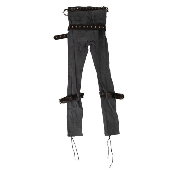 UNRAVEL PROJECT Blue Suede Zip Up Pants Size 26 $2240 - Picture 3 of 4